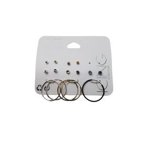 icing set of 7 hoop and stud earrings